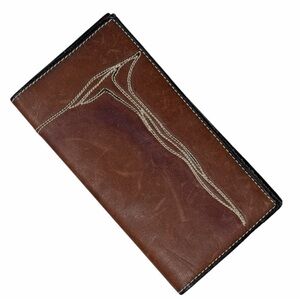 Leather Men’s Embroidered Bifold‎ Wallet